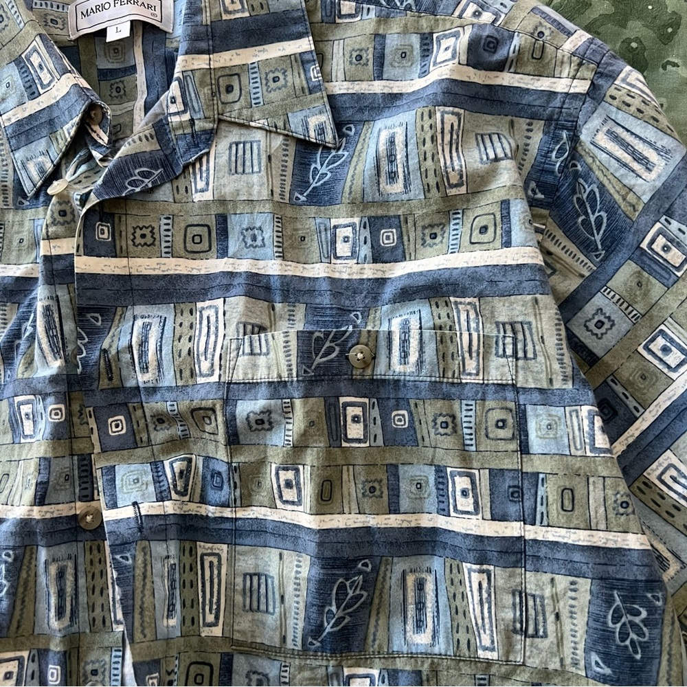 Mario Ferrari Patterned Button Up Shirt - Picture 5 of 9